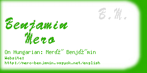 benjamin mero business card